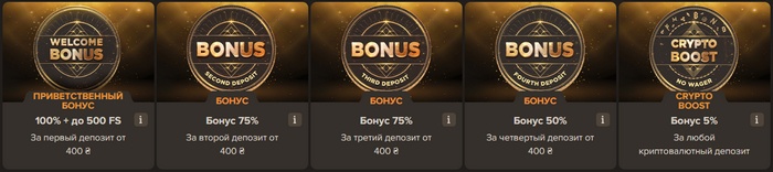 приветственные бонусы в онлайн казино Сол