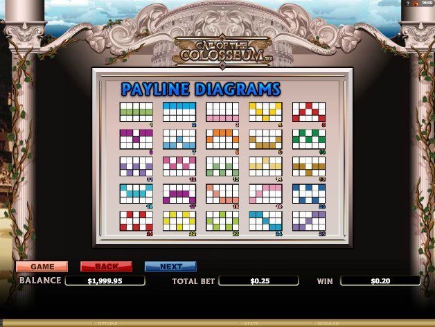 линии выплат Call of the Colosseum линии выплат Call of the Colosseum