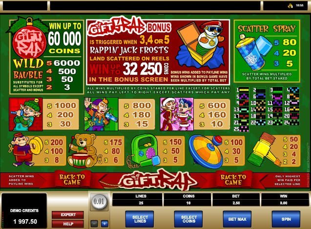 таблица платежей Gift Rap таблица платежей Gift Rap