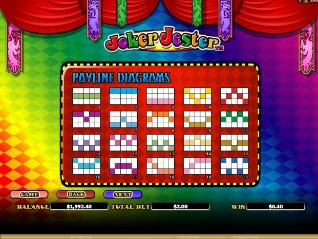 линии выплат Joker Jester линии выплат Joker Jester