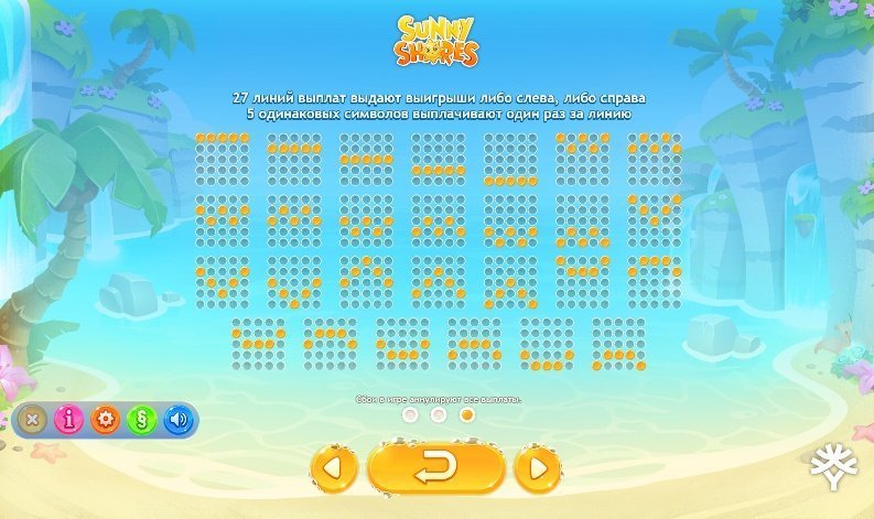 линии выплат Sunny Shores линии выплат Sunny Shores